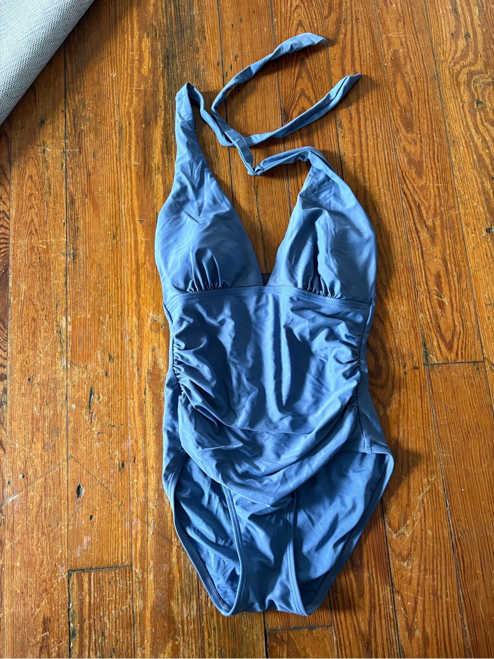 Tommy Hilfiger Blue Halter One-Piece Swimsuit
